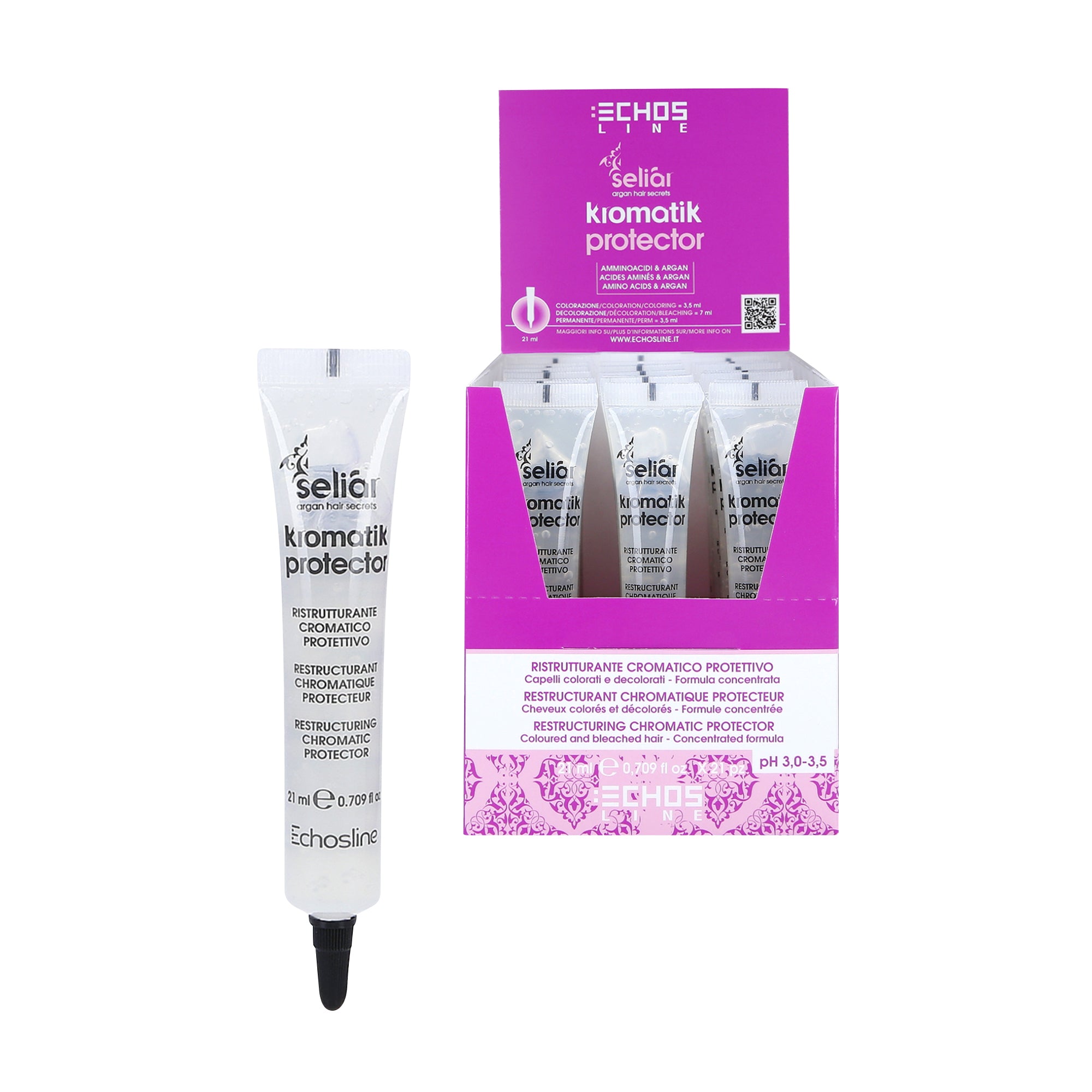 ECHOSLINE SELIAR KROMATIK Restrukturalizační a ochranný přípravek při barvení 21x21ml