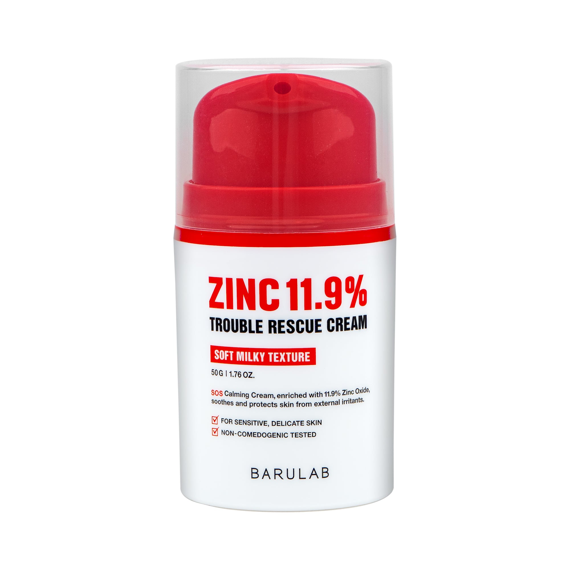 BARULAB ZINC 11,9% TROUBLE RESCUE CREAM Zklidňující záchranný krém se zinkem 11,9% 50 g