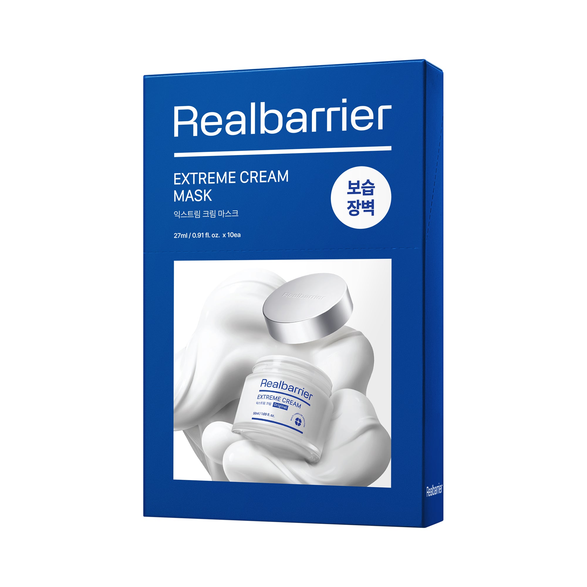 REAL BARRIER EXTREME CREAM MASK Intenzivně hydratační plátěná maska 27 ml (10 ks)