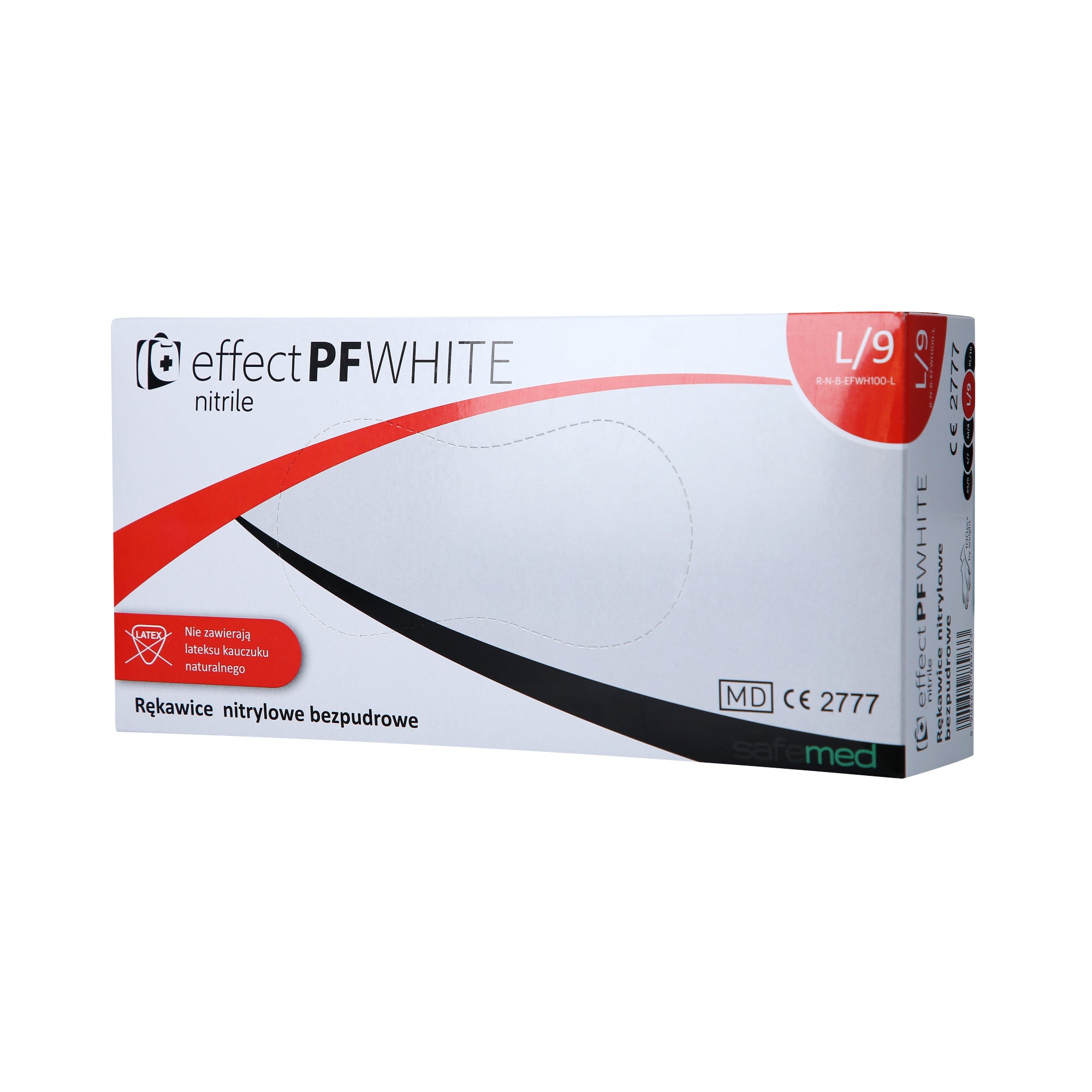 SAFEMED EFFECT PF Einweg-Nitrilhandschuhe, puderfrei Weiß L 100 Stk.