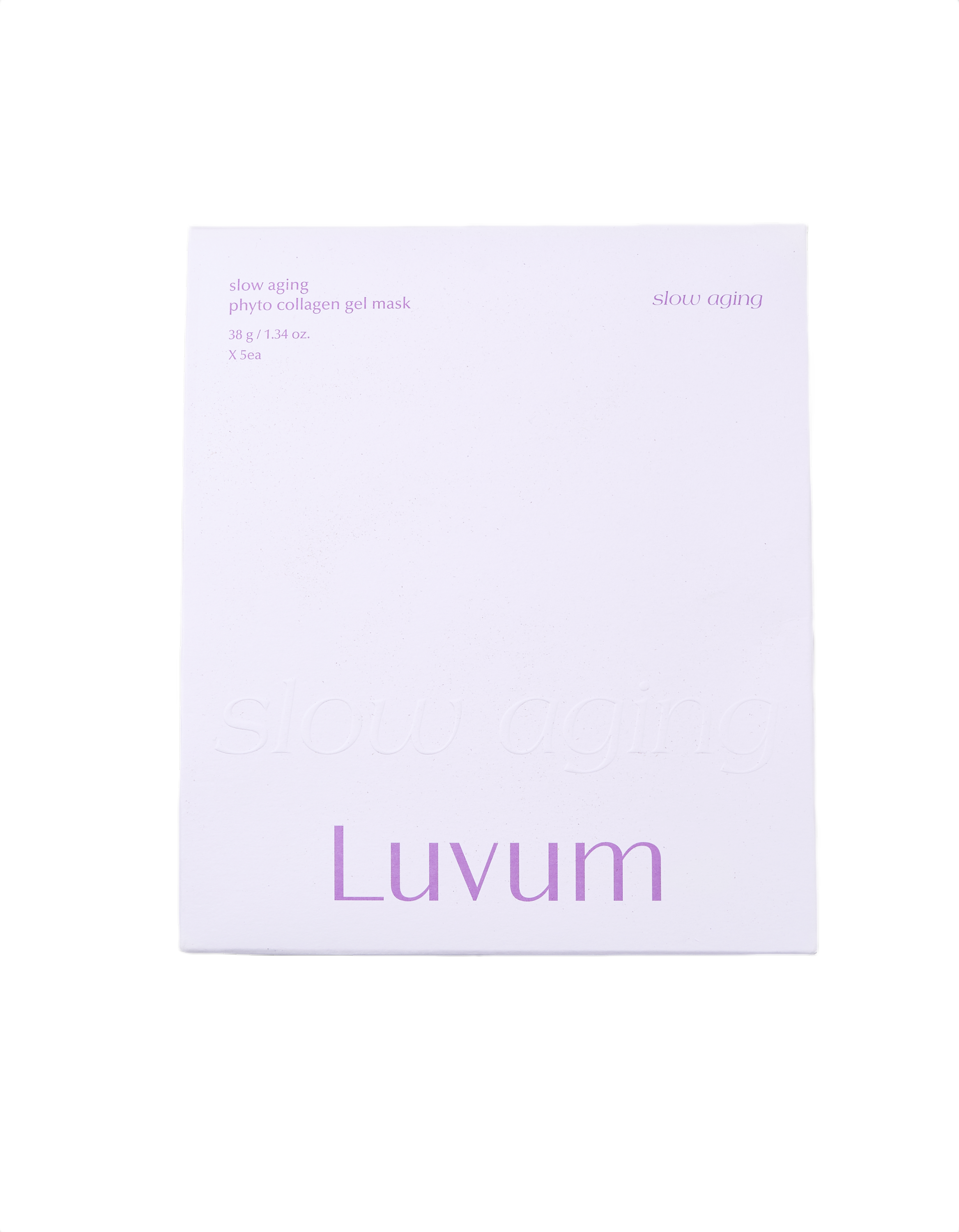 LUVUM SLOW AGING PHYTO COLLAGEN GEL MASK Hydrogelmaske mit pflanzlichem Phytokollagen und Peptiden 5 Stk.