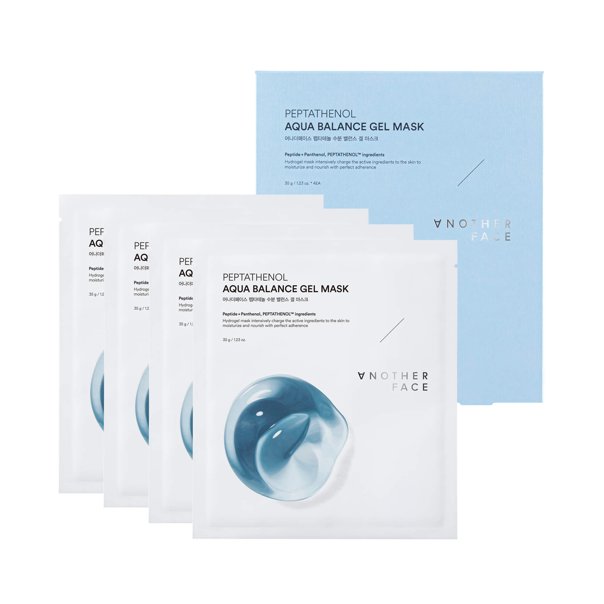 ANOTHER FACE PEPTATHENOL AQUA BALANCE GEL MASK Intensiv feuchtigkeitsspendende Hydrogel-Gesichtsmaske (4x35 g) #2