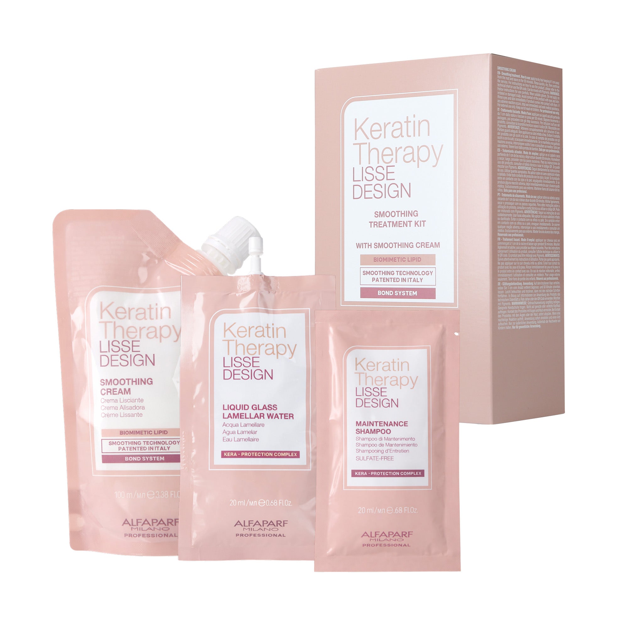 ALFAPARF KERATINTHERAPIE LISSE DESIGN GLÄTTUNGS-SET Haarlaminierungs- und Glanzset