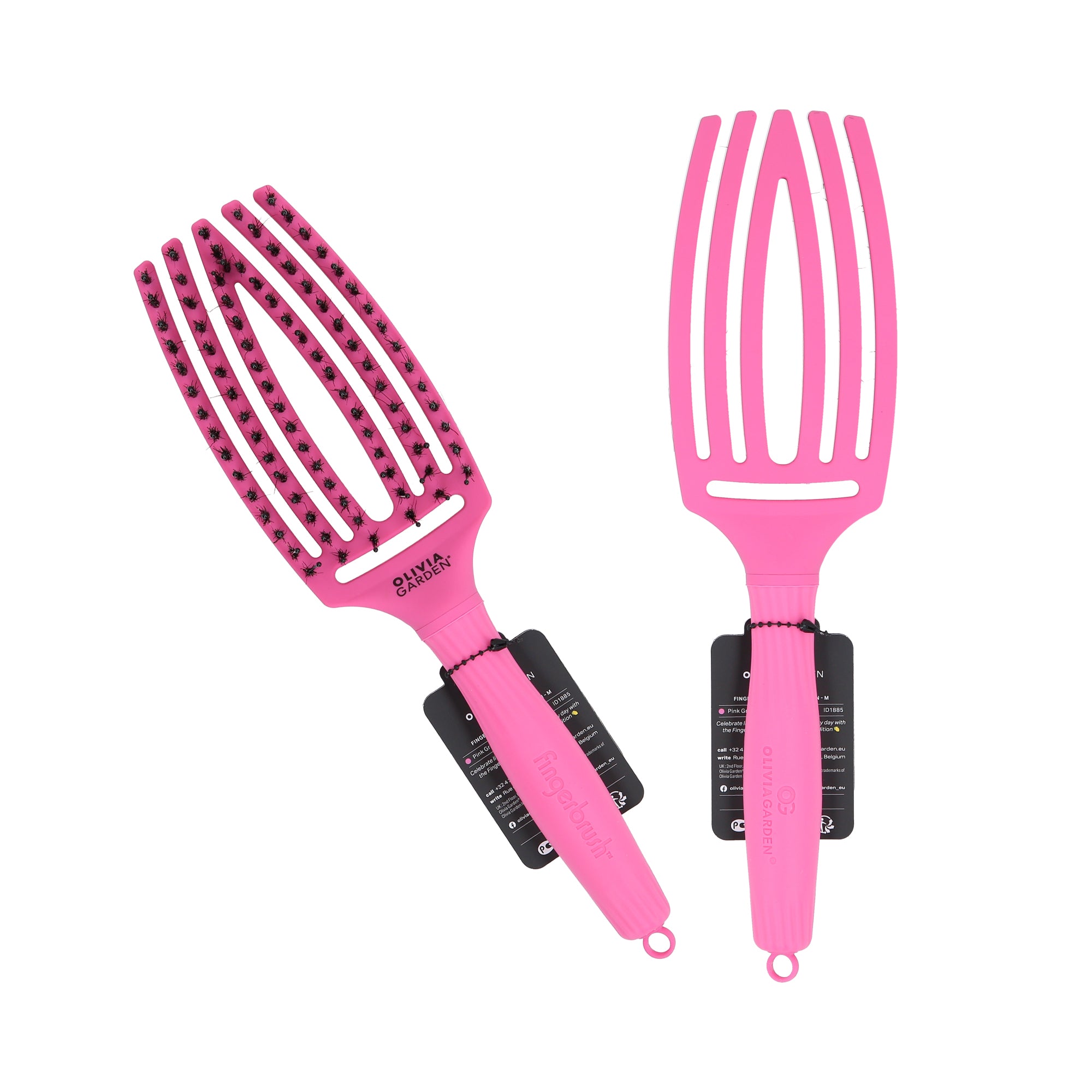 OLIVIA GARDEN FINGERBRUSH Spazzola per capelli Dolce Vita Pink Granita