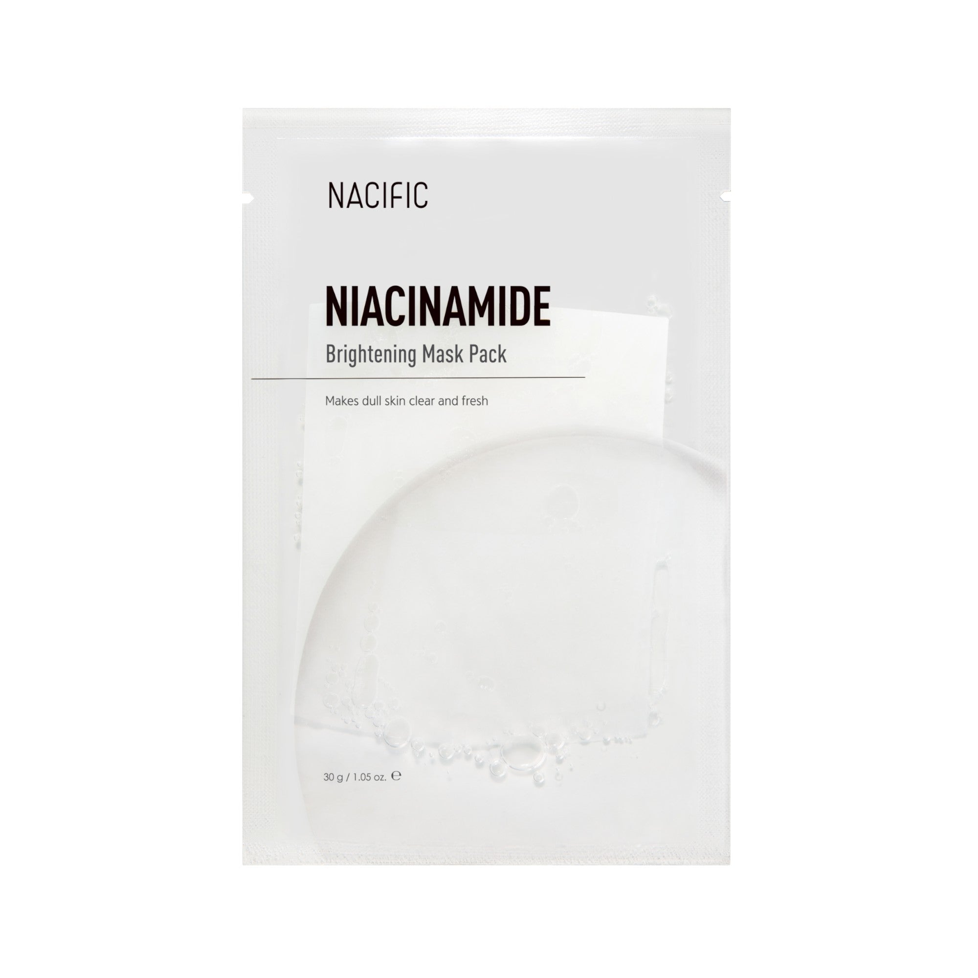 Masque éclaircissant à la niacinamide NACIFIC, 1 masque en tissu de 30 g