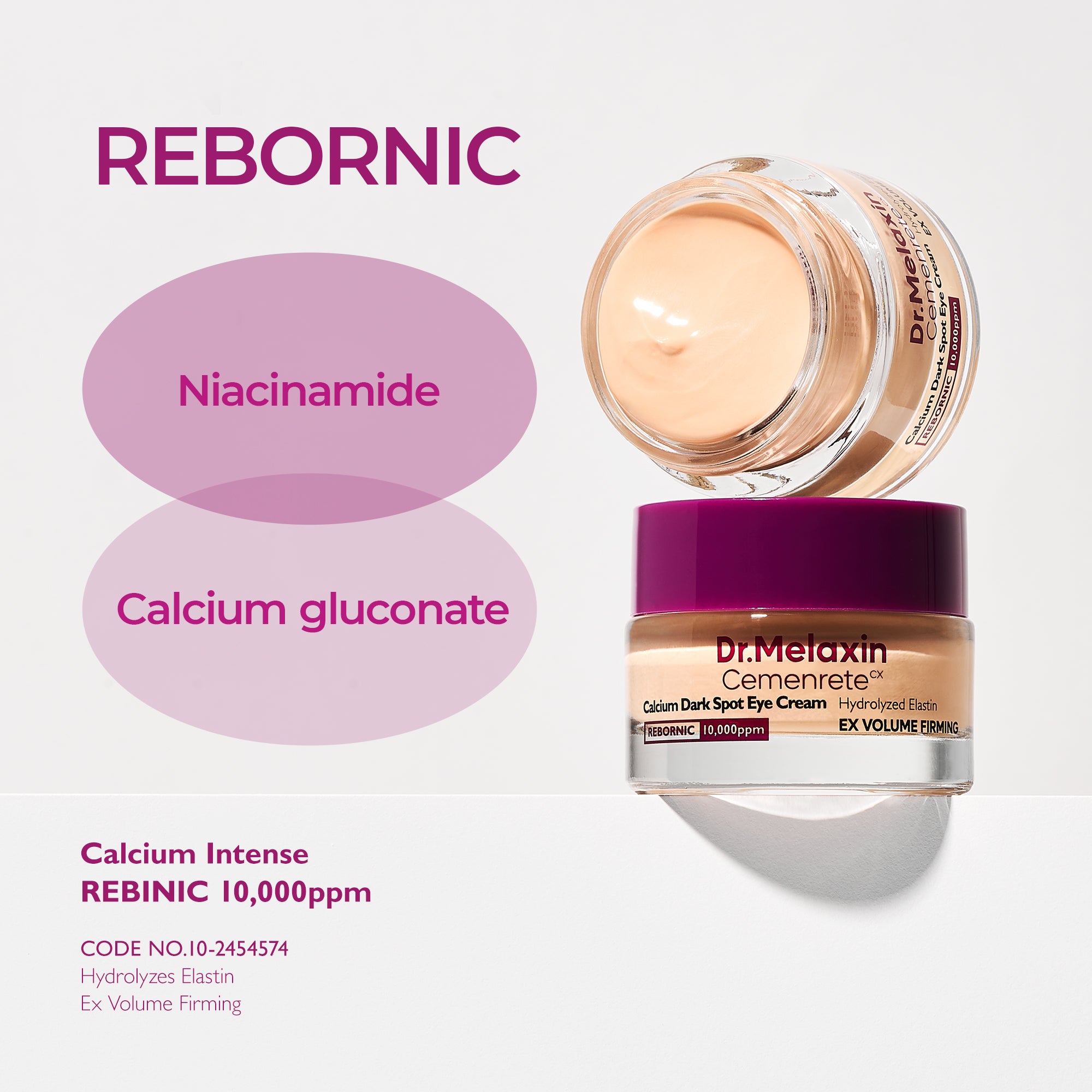 DR.MELAXIN CEMENRETE CALCIUM DARK SPOT EYE CREAM Oční krém rozjasňující a zpevňující 15 g #6