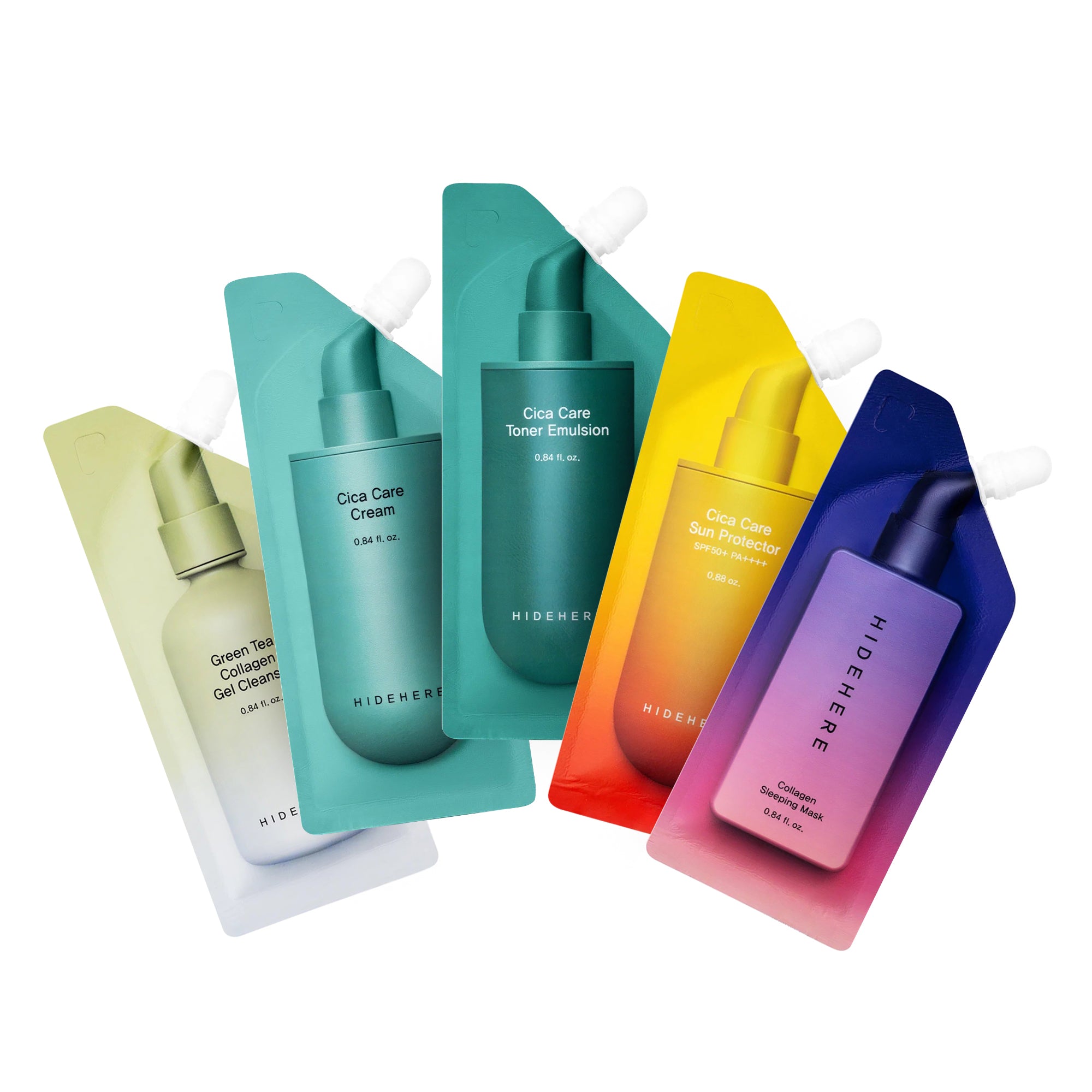 HIDEHERE DAY ROUTINE SET GREEN Set di cura della pelle coreana in cinque fasi #2