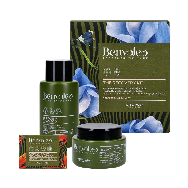 ALFAPARF MILANO BENVOLEO RECOVERY REESTRUCTURANTE CAPILAR KIT Set regalo per la rigenerazione dei capelli
