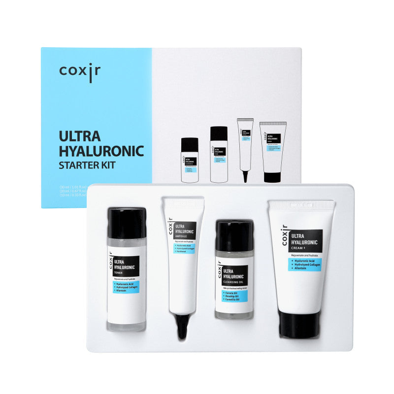 COXIR ULTRA HYALURONIC LINE Intensiv feuchtigkeitsspendendes Set mit Hyaluronsäure 30 ml + 20 ml + 20 ml + 10 ml