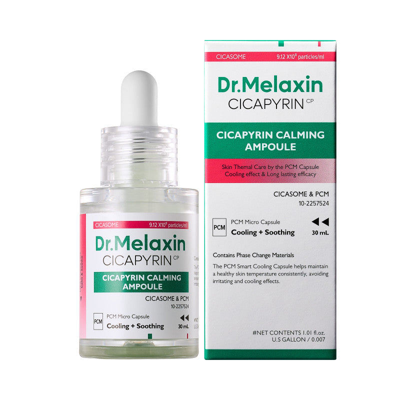 DR.MELAXIN CICAPYRIN CALMING AMPOULE Kojące serum do twarzy z kompleksem chłodzącym 30 ml