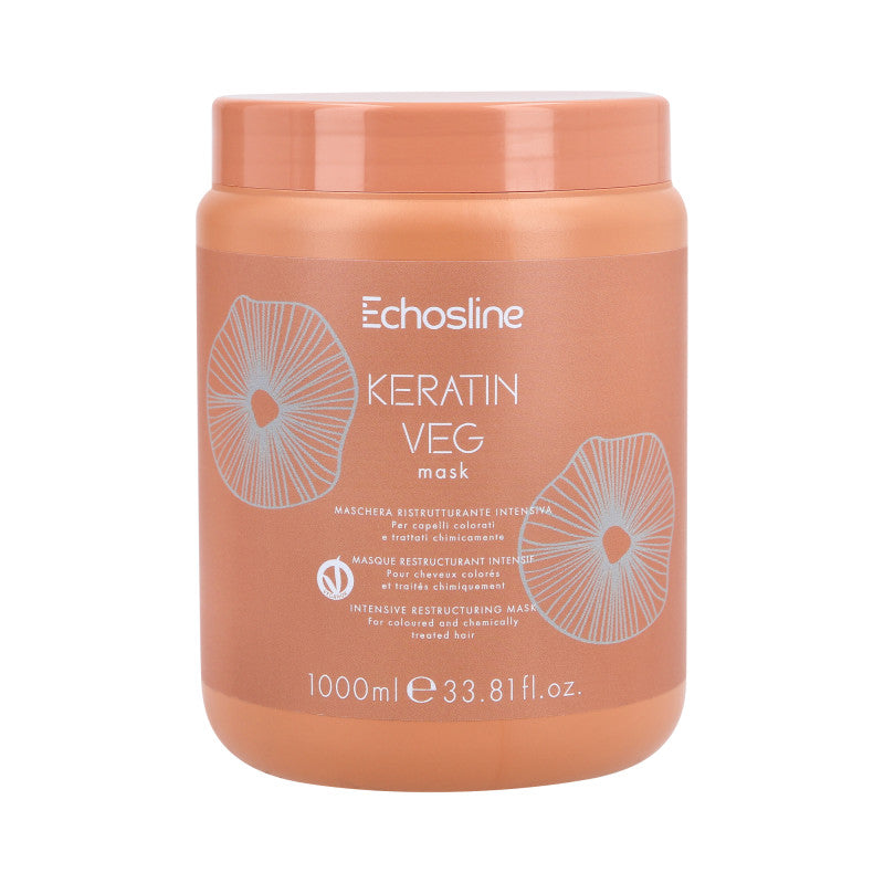 ECHOSLINE KERATIN VEG MASK Maschera capelli ristrutturante vegana con cheratina 1000ml