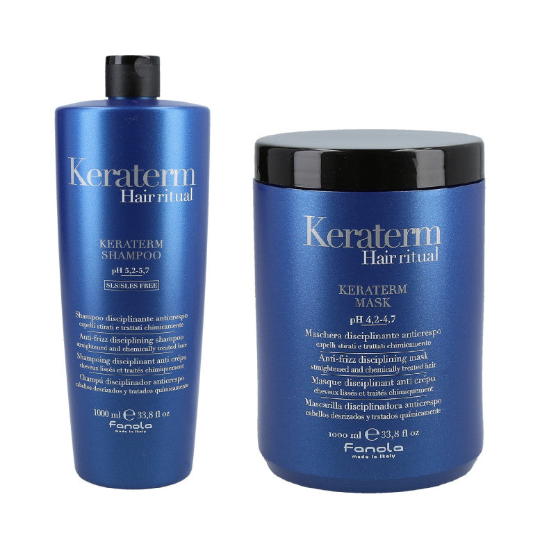 FANOLA KERATERM Kit für Haare mit Keratin Shampoo 1000ml + Maske 1000ml
