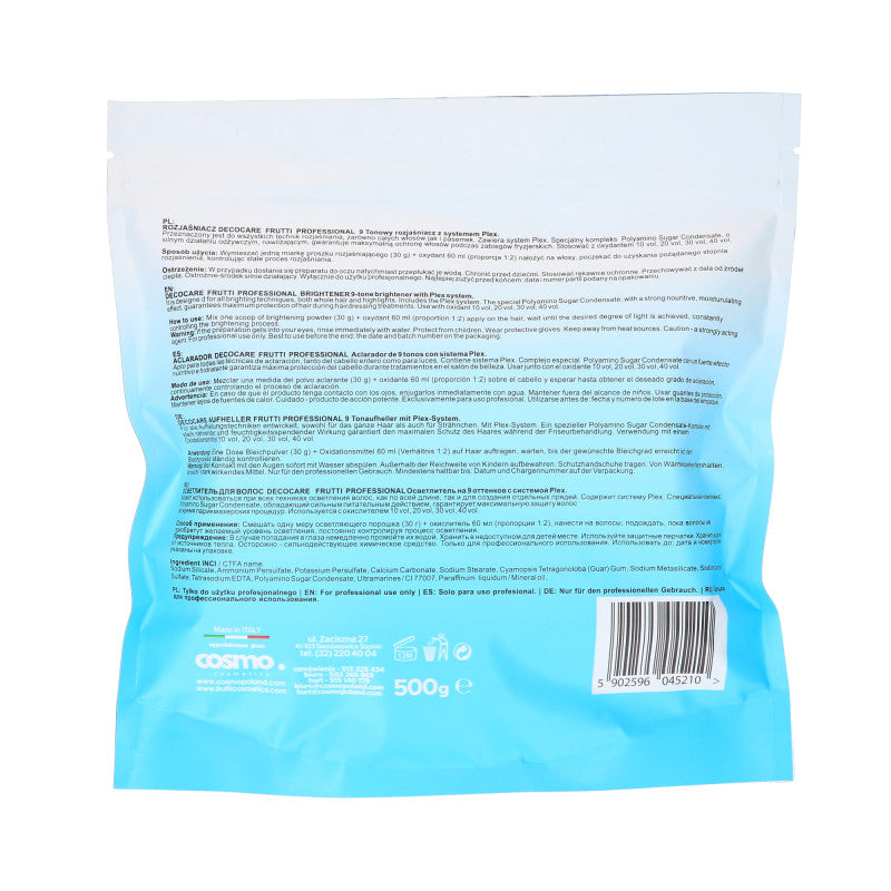 FRUTTI DECOCARE PLEX 9+ Éclaircissant avec technologie efficace de protection de la fibre capillaire 500 g #2