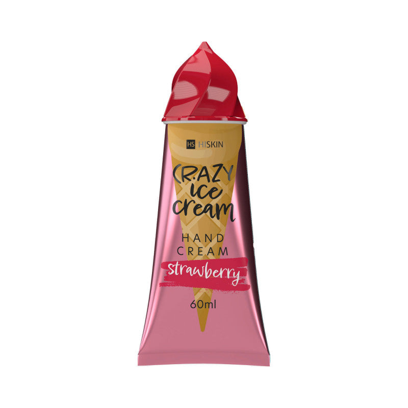 HISKIN CRAZY ICE CREAM Crème pour les mains au doux parfum de fraise 60 ml