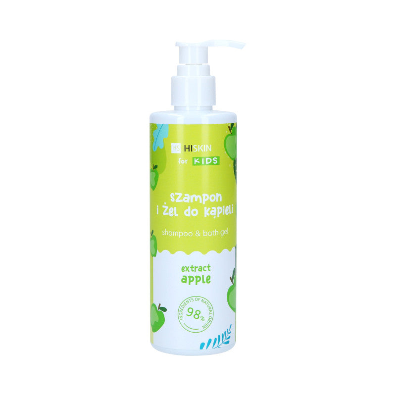 HISKIN FOR KIDS 2IN1 GREEN APPLE Shampoo e gel 2in1 per bambini al profumo di mela verde 280ml