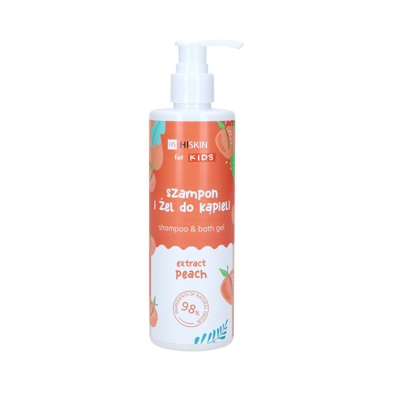 HISKIN FOR KIDS 2IN1 PEACH AND PAPAYA Shampoo e gel 2in1 per bambini al profumo di pesca e papaya 280ml