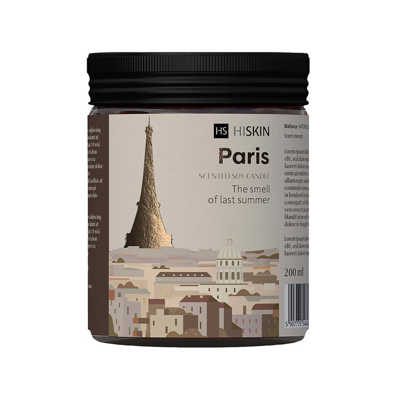 HISKIN HOME BON VOYAGE Bougie Soja Paris 200 ml
