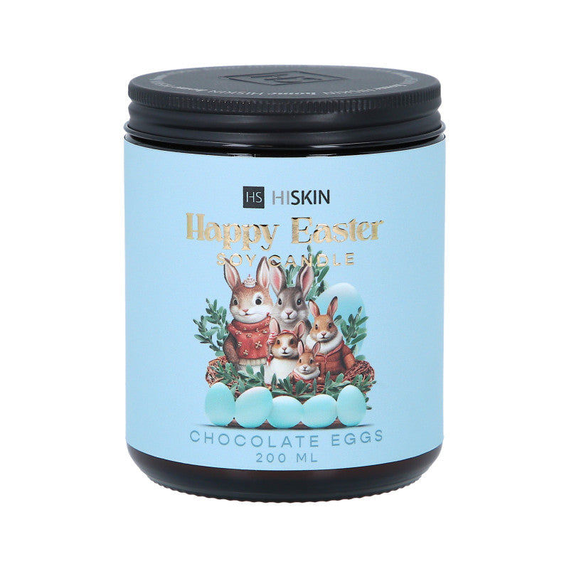 HISKIN HOME HAPPY EASTER Sojakerze mit Schokoladenduft Eier 200ml