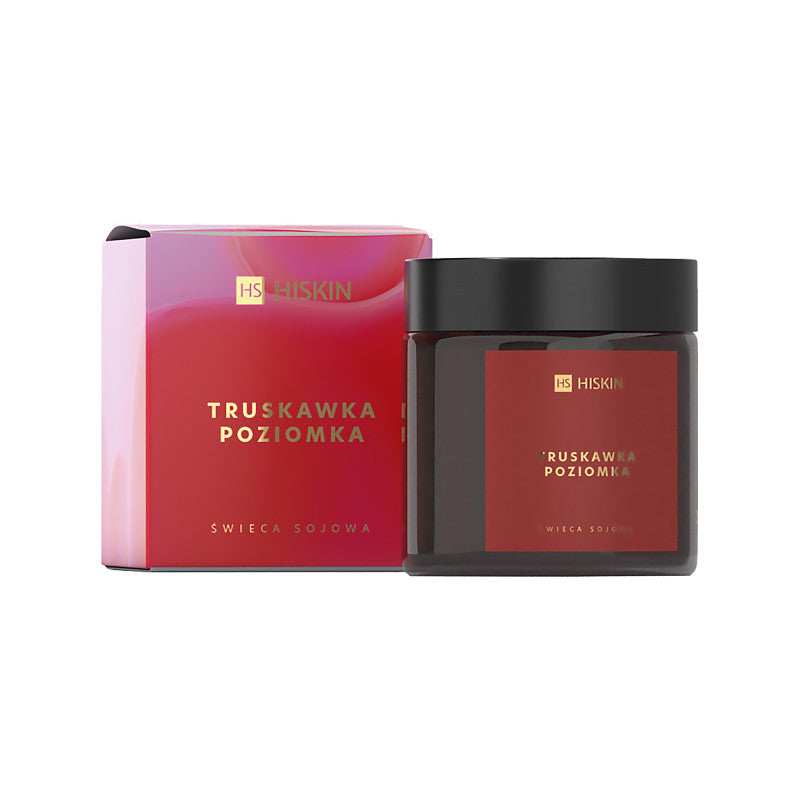 HISKIN HOME Sojakerze mit Erdbeer- und Walderdbeerduft 100 ml