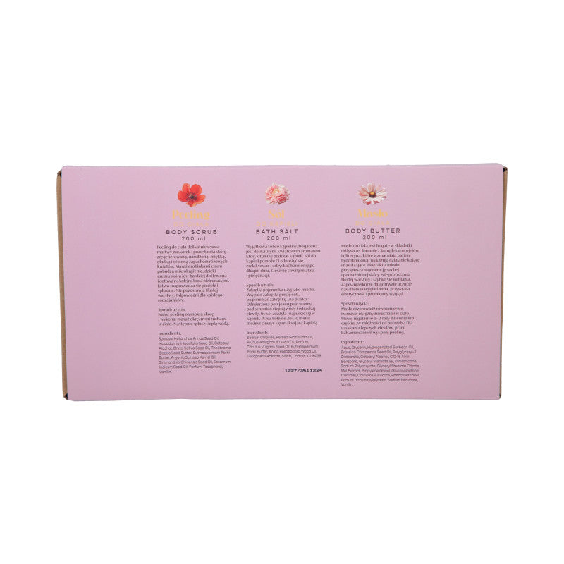 HISKIN LADY PEONY Set da donna Sali da bagno + Scrub corpo + Burro corpo Pink Blooms 3x200ml #3