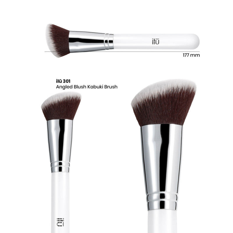 ilū 301 Skośny pędzel do różu i do konturowania #4