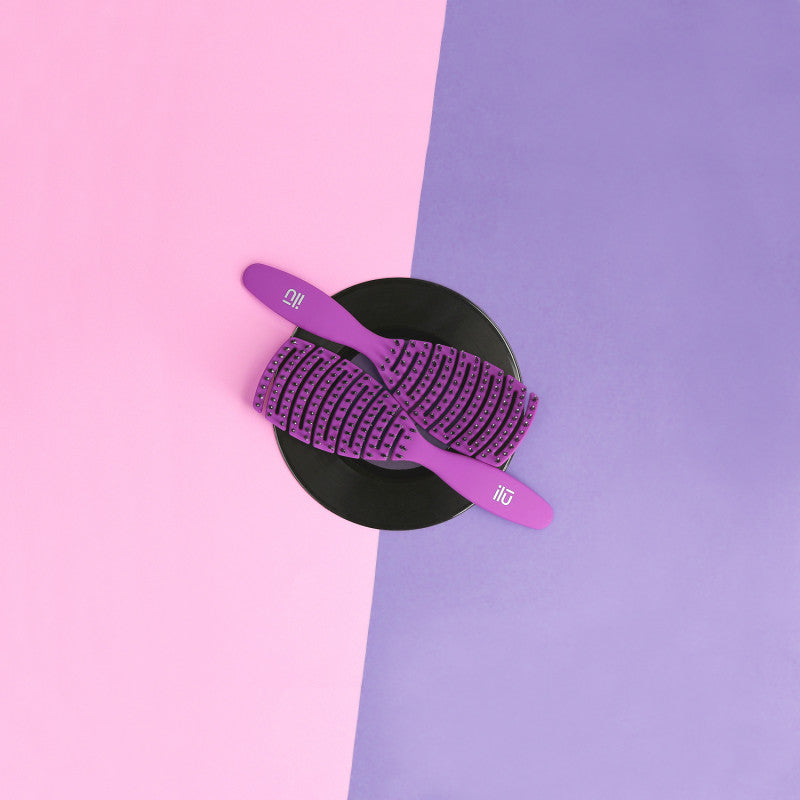 ilū My Happy Color Gelüftete Haarbürste, Violett #4