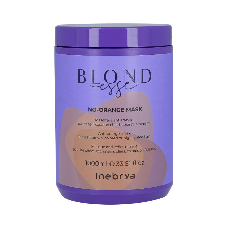 INEBRYA BLONDESSE NO ORANGE Maska na blond vlasy eliminující žluté tóny 1000 ml