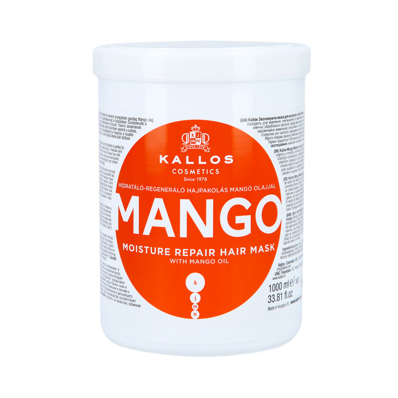 KALLOS KJMN Regenerierende Haarmaske mit Mango-Öl 1000ml