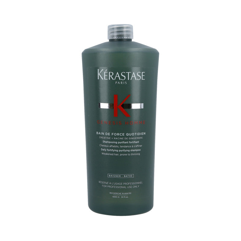 KÉRASTASE GENESIS HOMME BAIN DE FORCE QUOTIDIEN Kąpiel oczyszczająco-wzmacniająca do włosów przerzedzonych 1000 ml