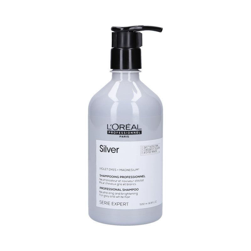L'OREAL PROFESSIONNEL MAGNESIUM SILVER Shampoo schiarente per capelli grigi 500 ml