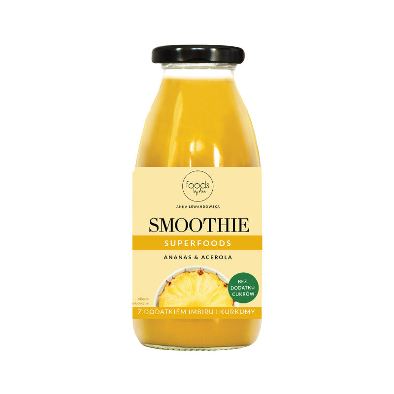 FOODS BY ANN SMOOTHIE Naturalny koktajl owocowy, Ananas & Acerola 250 ml