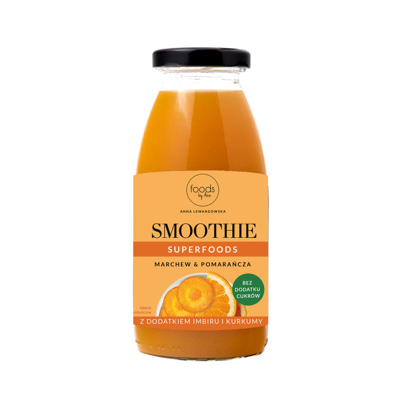 FOODS BY ANN SMOOTHIE Naturalny koktajl owocowy, Marchew & Pomarańcza 250 ml
