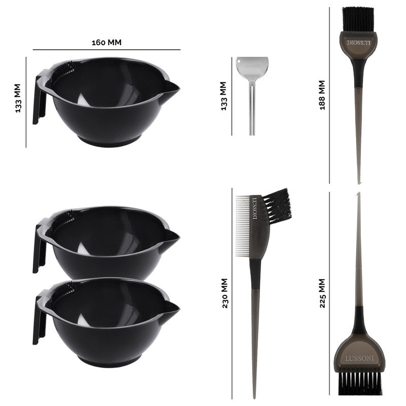 LUSSONI 7 Teilig Haarfärben Kit: Haarfärbeschale, Haarfärbepinsel, Tubenpresse  #2
