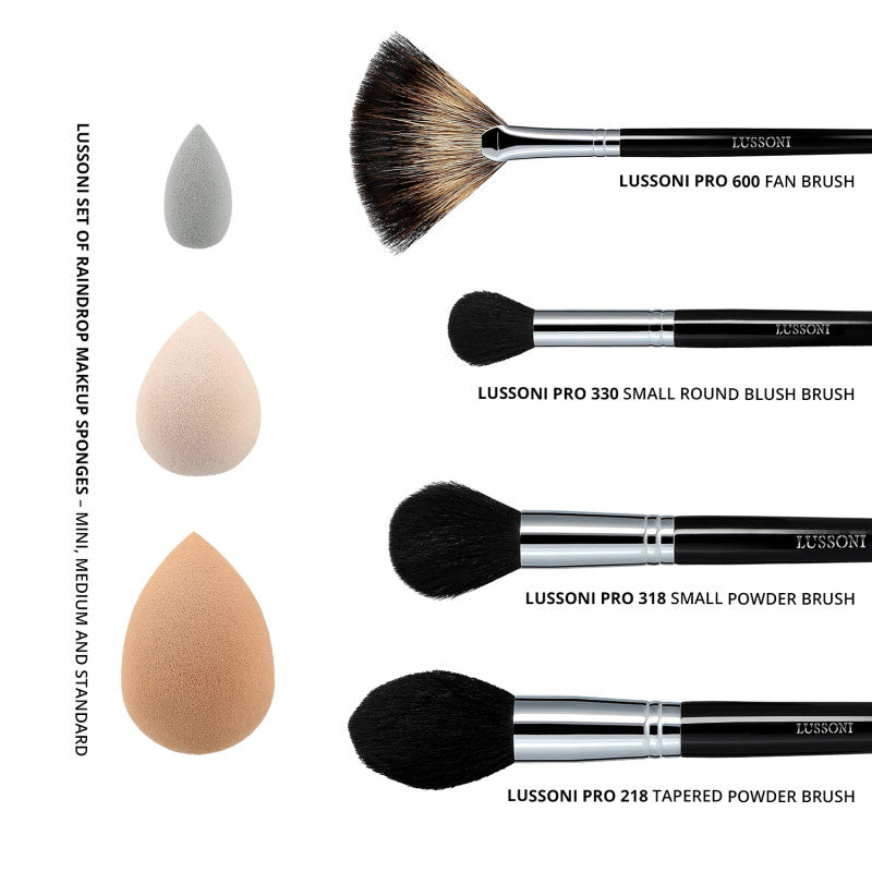 LUSSONI Classy Girl - 5dílná sada profesionálních štětců a houbiček na make-up #2