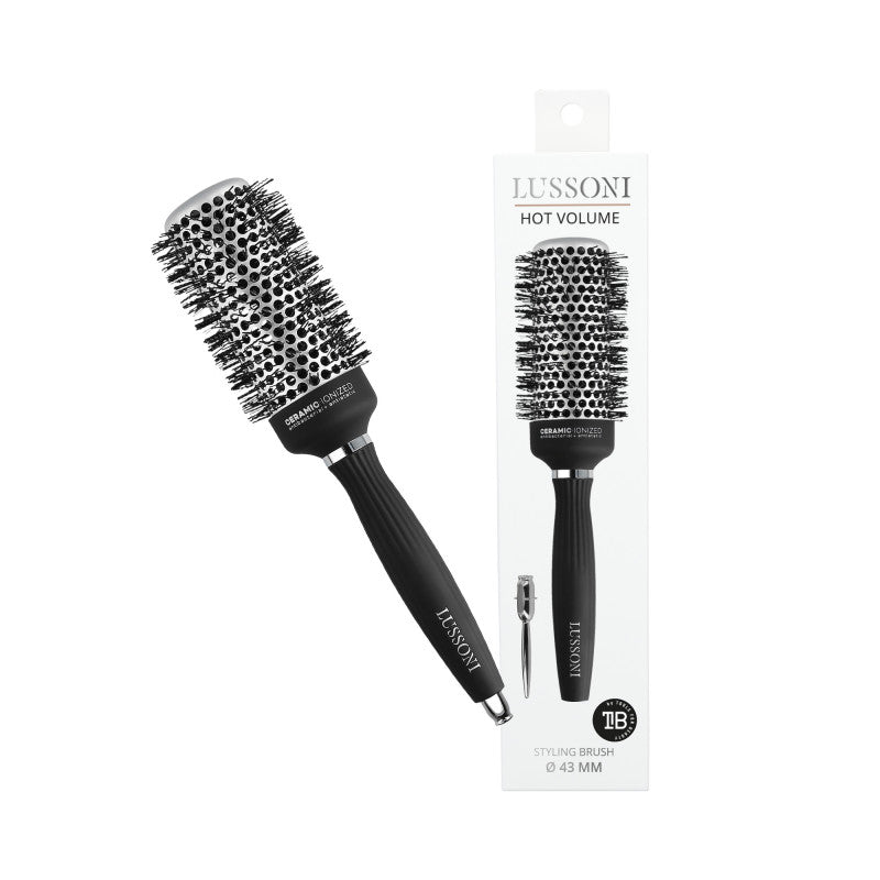 LUSSONI Hot Volume Styling Brosse avec Poils Ondulés, Ø 43 mm