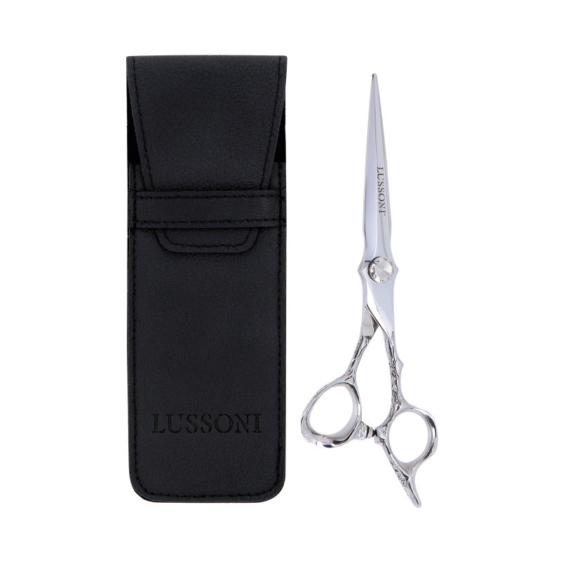 LUSSONI STELLAR SERIES Professionelle Schneideschere (silber) 6″ + Etui