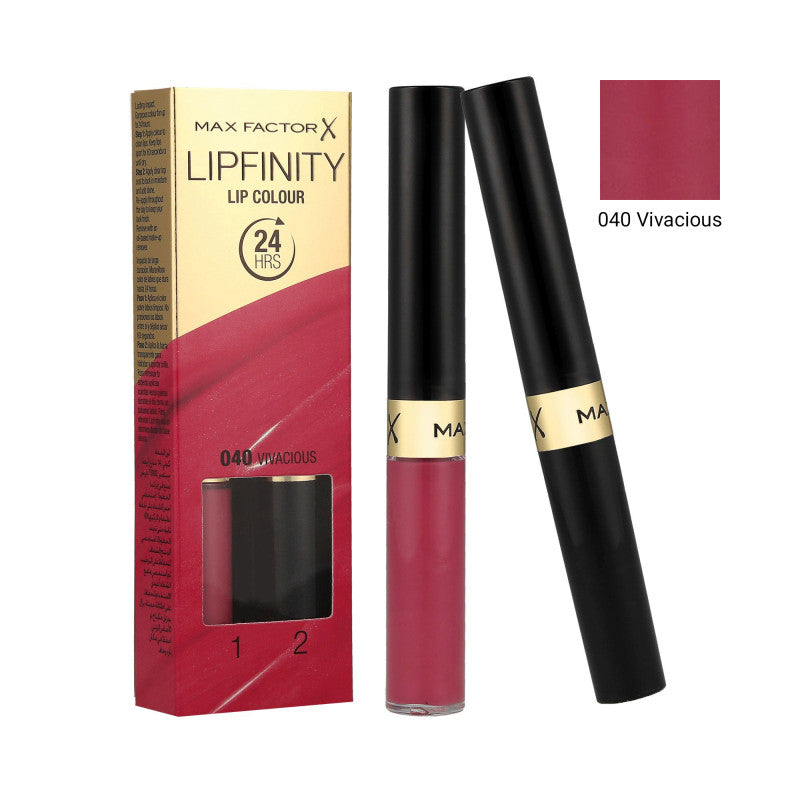 MAX FACTOR LIPFINITY Trwała pomadka do ust 2w1 040 Vivacious 2,3 ml+1,9 g