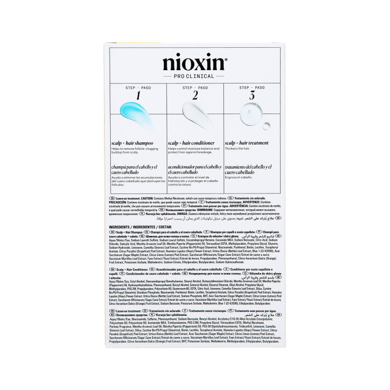 NIOXIN PRO CLINICAL 1 Dreistufiges Haarpflegeset für natürliches und leicht dünner werdendes Haar 2 x 150 ml + 50 ml #4