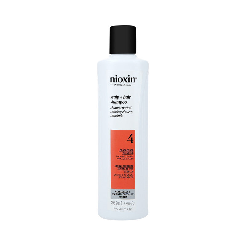 NIOXIN PRO CLINICAL 4 Stärkendes Shampoo für coloriertes Haar mit fortschreitendem Haarausfall 300 ml