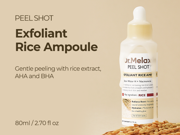 DR.MELAXIN PEEL SHOT LINE Sanft peelende Ampulle mit weißem Reisextrakt 80 ml #5