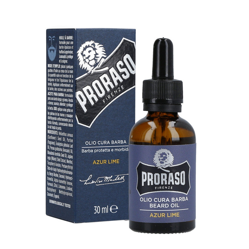 PRORASO SINGLE BLADE Azur Lime Olejek do brody 30 ml