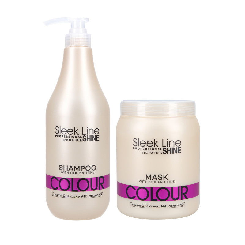 STAPIZ SLEEK LINE COLOUR Maska 1000 ml+Szampon 1000 ml